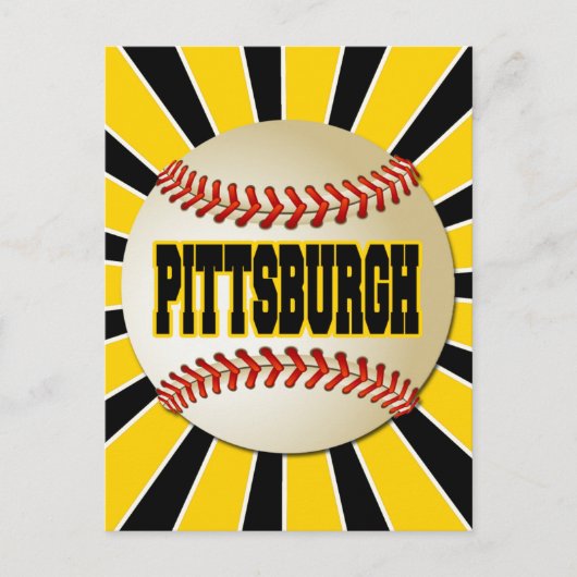 RETRO PITTSBURGH BASEBALL POSTKARTE (Vorderseite)