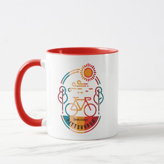 Retro Pittsburgh Radweg Tasse (Links)