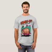 Retro Pixel Art Armadillo Video Game Design T-Shirt (Vorne ganz)
