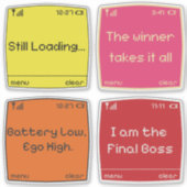 Retro Pixel Art  Aufkleber (Vorderseite)