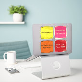 Retro Pixel Art  Aufkleber (Laptop auf Schreibtisch)