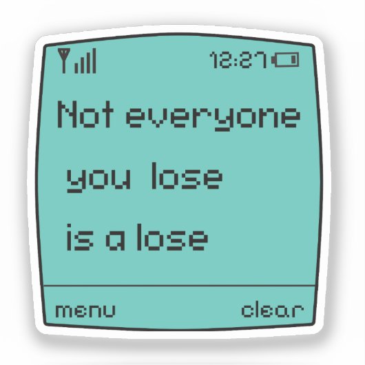  Retro Pixel Art Cell Phone Sticker (Vorderseite)