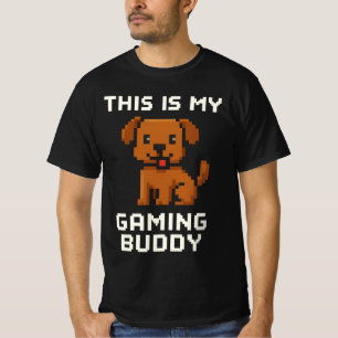 Retro Pixel Art Dog - "Das ist mein Gaming Buddy G T-Shirt