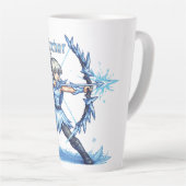 Retro-Pixel-Art Frostbogenschütze Krieger Milchtasse (Rechte Ecke)