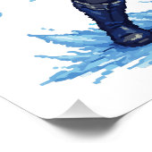 Retro-Pixel-Art Frostbogenschütze Krieger Poster (Ecke)