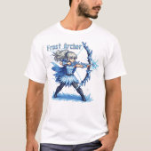 Retro-Pixel-Art Frostbogenschütze Krieger T-Shirt (Vorderseite)
