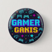 Retro-Pixel-Art-Gaming-Button-Design" Button (Vorderseite)