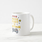 Retro-Pixel-Art-Spiele-Tassendesign Kaffeetasse (VorderseiteRechts)