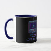 Retro-Pixel-Art-Tech-Vater personalisiertes Gesche Tasse (Links)