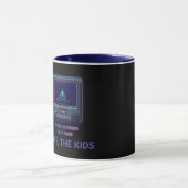 Retro-Pixel-Art-Tech-Vater personalisiertes Gesche Tasse (Zentrum)
