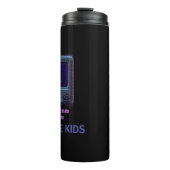 Retro-Pixel-Art-Tech-Vater personalisiertes Gesche Thermosbecher (Vorderseite)