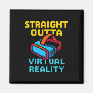 Retro-Pixel-Art-Virtual-Reality-Grafik für einen V Magnet