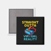 Retro Pixel Art Virtual Reality Graphic For A Vr G Magnet (Vorderseite/Rückseite)