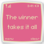  Retro-Pixel  Aufkleber (Vorderseite)