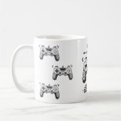 Retro-Pixel-Gamer-Joystick-Tassendesign Kaffeetasse (Links)