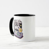 Retro Pixel Gamer Vater Gamer Inspiriert Vaterscha Tasse (Vorderseite Links)