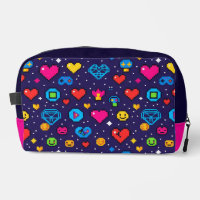 Retro-Pixel-Gaming-Ästhetik-Make-up-Tasche