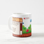 Retro Pixel Gaming Personalisiert Kaffeetasse (Vorderseite Links)
