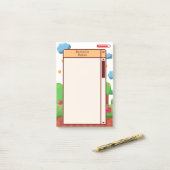 Retro Pixel Gaming Personalisiert Post-it Klebezettel (Auf Schreibtisch)