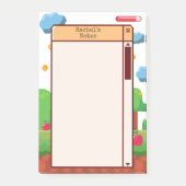 Retro Pixel Gaming Personalisiert Post-it Klebezettel (Vorderseite)