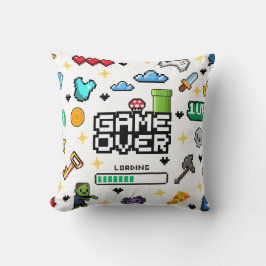 Retro Pixel Gaming Throw Cushion Video Gamer Gift Kissen