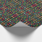 Retro Pixel Geeky Wrapping Paper mit 8 bit Weihnac Geschenkpapier (Ecke)