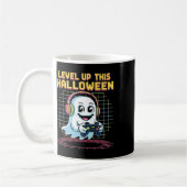 Retro-Pixel-Geist-Gamer-Halloween süß unheimlich G Kaffeetasse (Links)