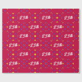 Retro-Pixel-Geometrisches Muster Benutzerdefiniert Geschenkpapier (Flach)