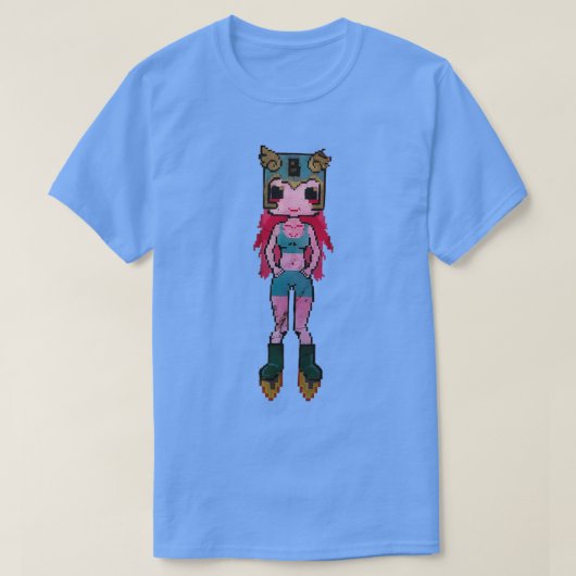 Retro Pixel Girl T-Shirt (Design vorne)