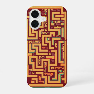 Retro-Pixel-Labyrinth iPhone 16 Hülle