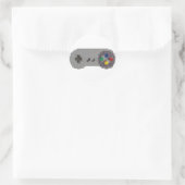 Retro Pixel SNES Controller Runder Aufkleber (Tasche)