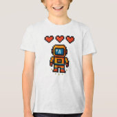 Retro Pixel Space Kids T - Shirt (Vorderseite)