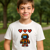 Retro Pixel Space Kids T - Shirt