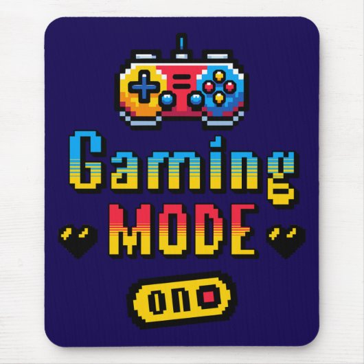 Retro-Pixel-Spielmodus Mousepad (Vorne)