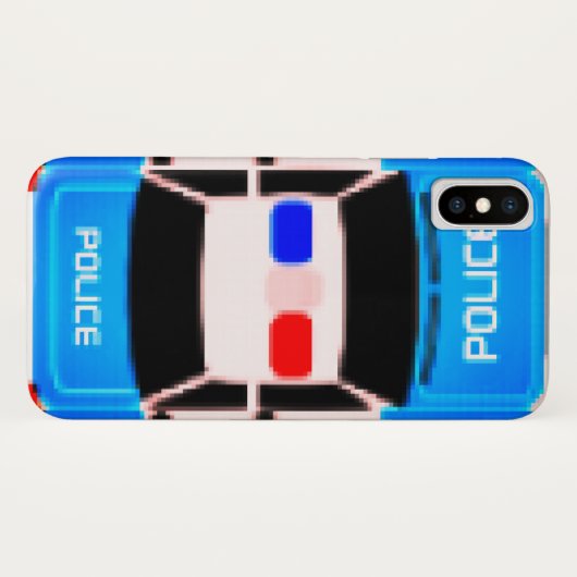 Retro-Pixelpolizei Case-Mate iPhone Hülle (Rückseite (Horizontal))