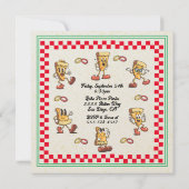 Retro Pizza Box Das ist ein Probe Dinner Einladung (Rückseite)