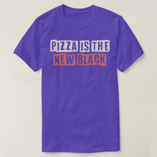 Retro Pizza ist die neue schwarze Mama T-Shirt (Design vorne)