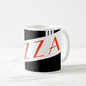 Retro-Pizza Kaffeetasse (VorderseiteRechts)