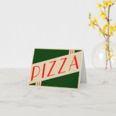 retro pizza karte (Gelbe Blume)
