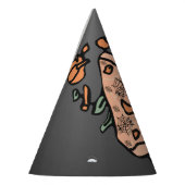 Retro Pizza mit Pumpkin-Drehung Partyhütchen (Links)