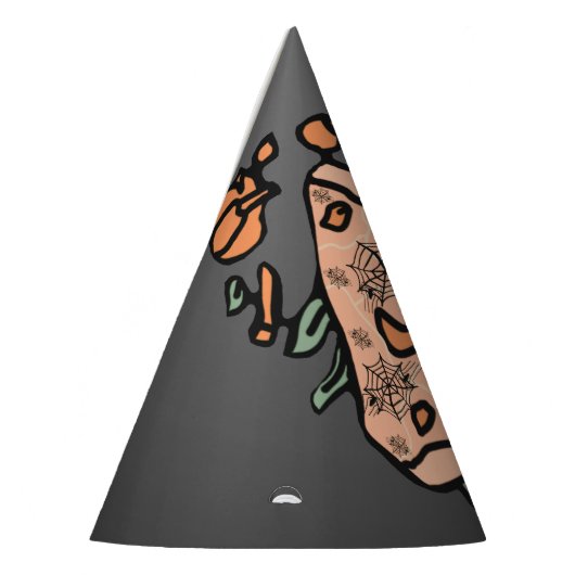 Retro Pizza mit Pumpkin-Drehung Partyhütchen (Links)