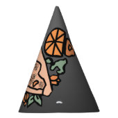 Retro Pizza mit Pumpkin-Drehung Partyhütchen (Rechts)