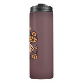 Retro Pizza mit Pumpkin-Drehung Thermosbecher (Vorderseite)