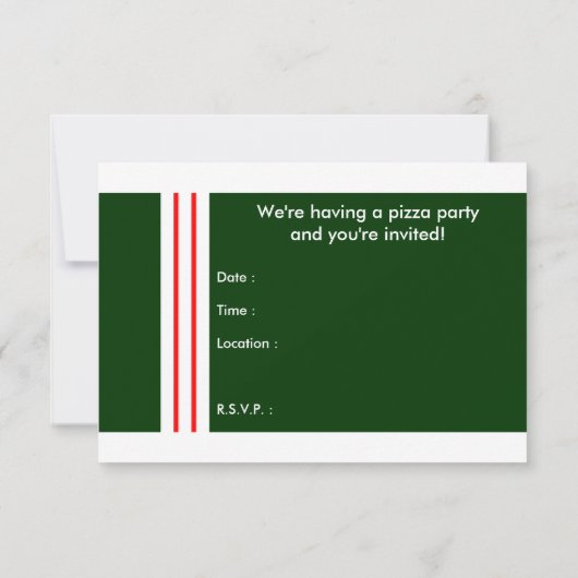 Retro-Pizza-Party Einladung (Rückseite)