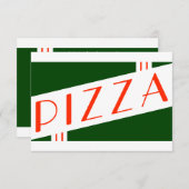 Retro-Pizza-Party Einladung (Vorne/Hinten)