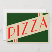 Retro-Pizza-Party Einladung (Vorderseite)