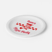 Retro Pizza Party Paper Teller (Schrägansicht)