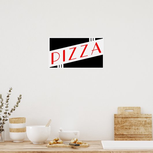 Retro-Pizza Poster (Küche)