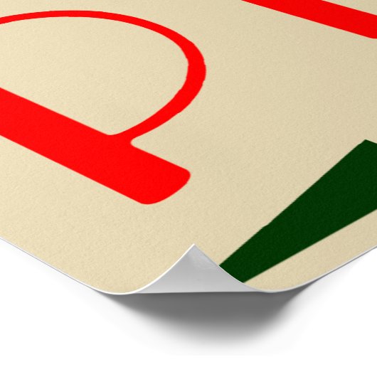 Retro-Pizza Poster (Ecke)