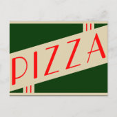 Retro-Pizza Postkarte (Vorderseite)